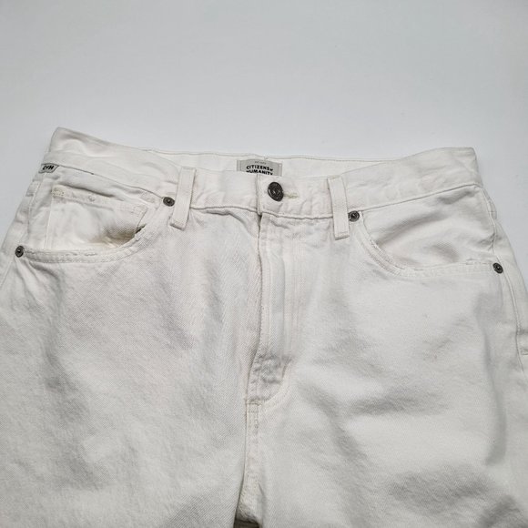 Citizens of Humanity Daphne Crop Women's SZ 29 Organic Cotton White Jeans - Picture 4 of 14